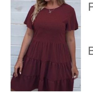 NWOT Burgundy Dress Sz 0XL